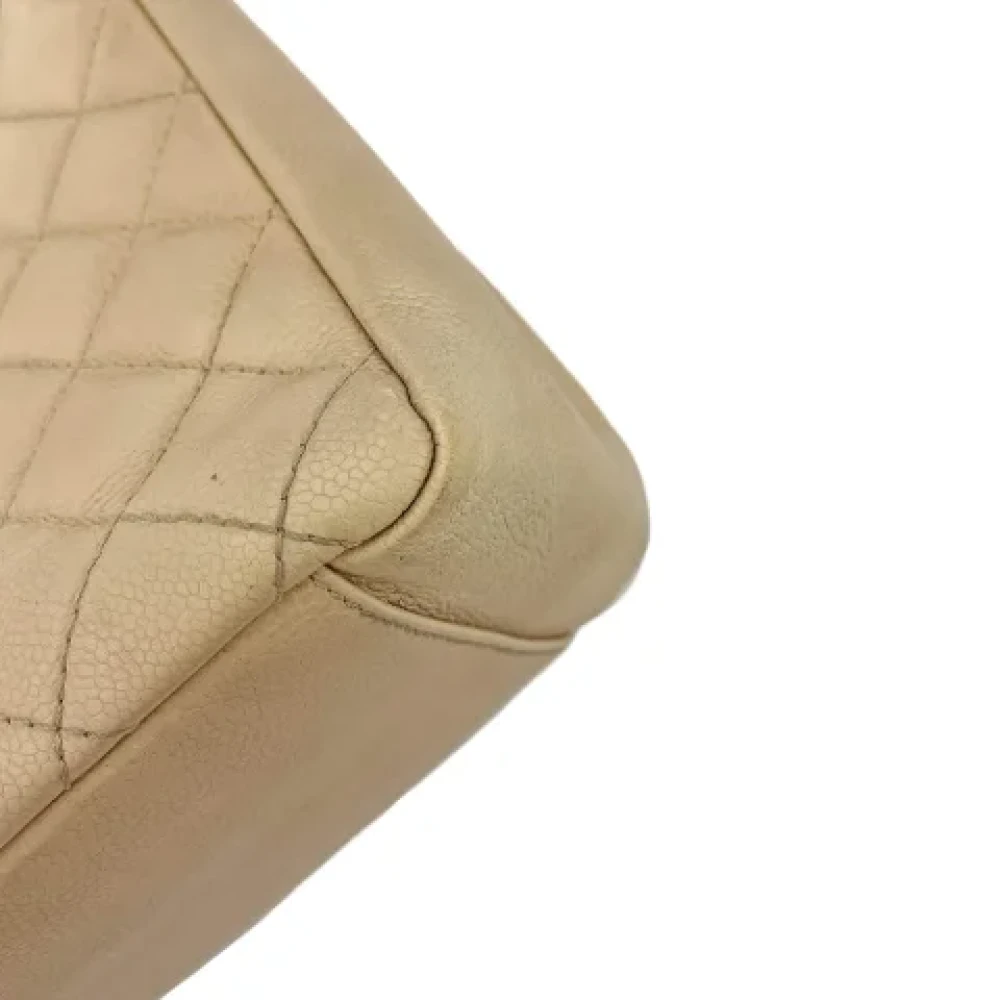 Chanel Vintage Pre-owned Leather chanel-bags Beige Dames