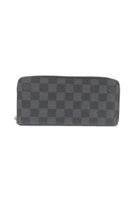 Pre-owned Zippy Wallet Vertical Damier Graphite Long Wallet