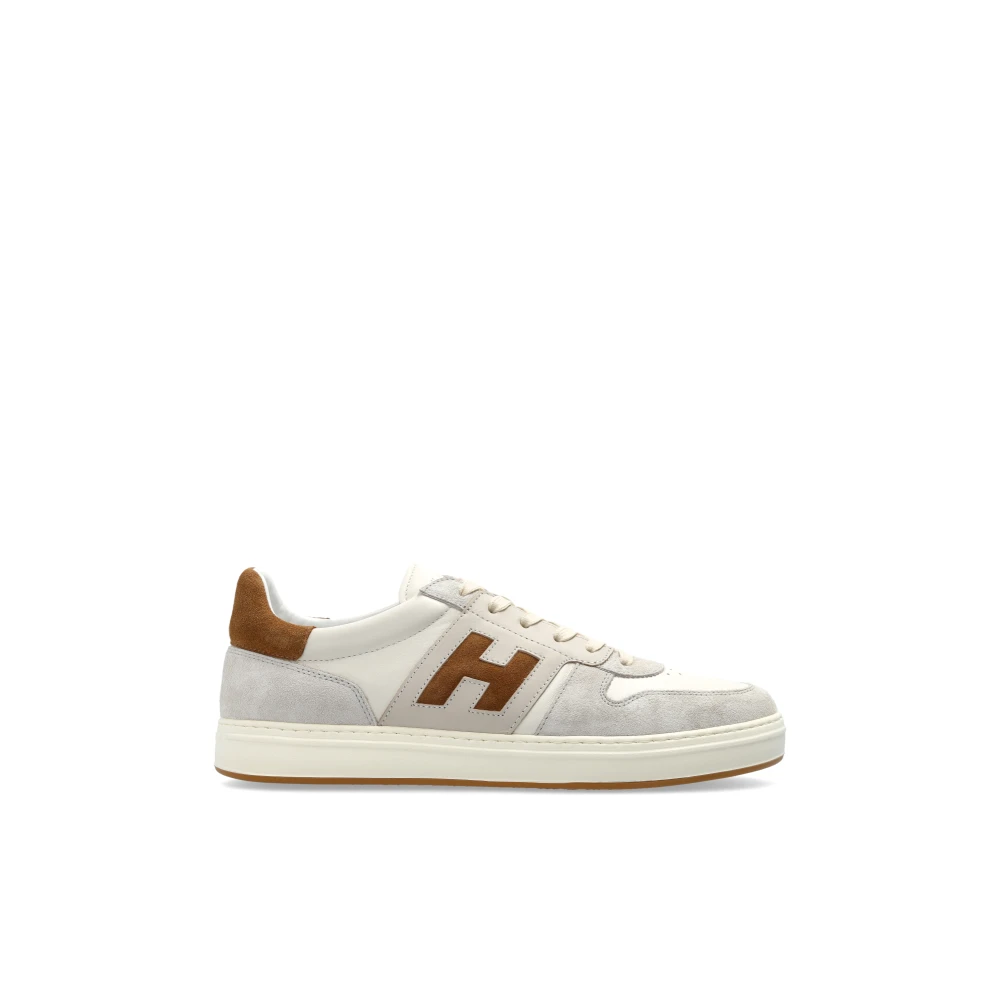 Hogan Leren Sneakers Heren Schoenen Grijs
