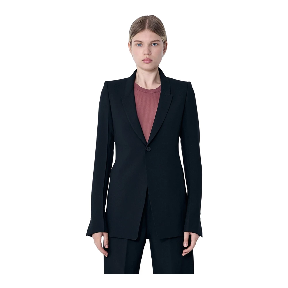 Rick Owens Women's Black Wool Single-Breasted Blazer