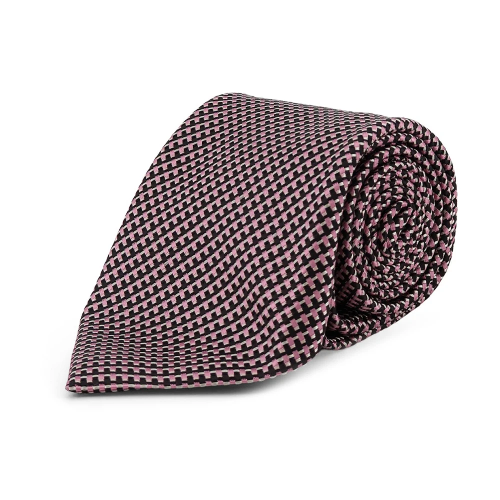 Tom Ford Men's Pink Micro-Pattern Silk Tie