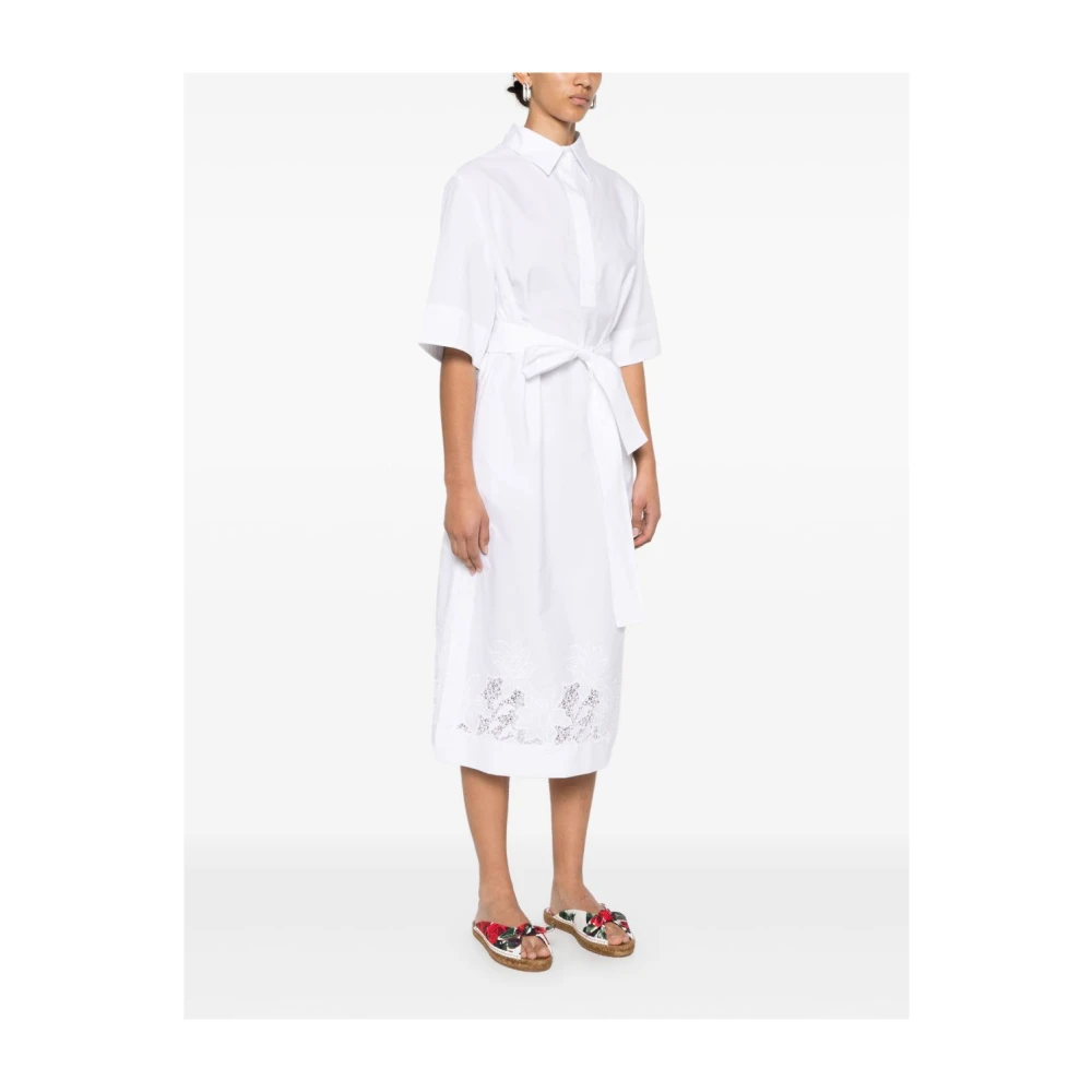 P.a.r.o.s.h. Witte Jurk met Knopen en Zakken White Dames