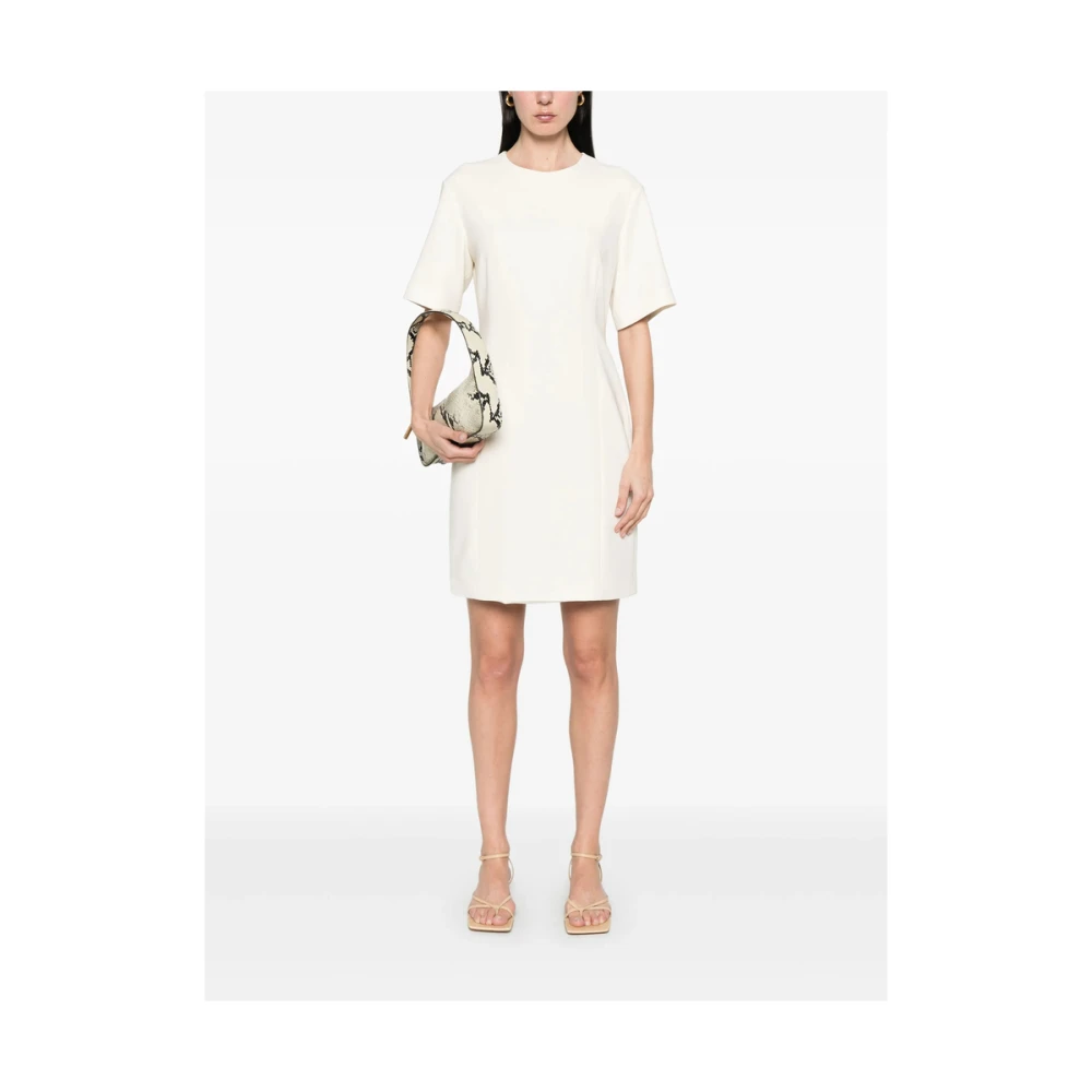 Theory Witte Korte Mouw Jurk White Dames