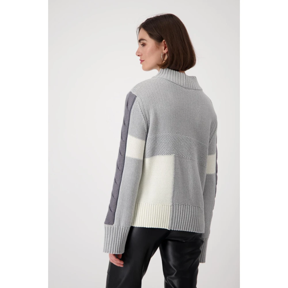 monari Stijlvolle Pullover Gray Dames