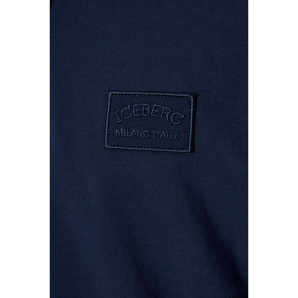 Iceberg Polo met logopatch Blue Heren