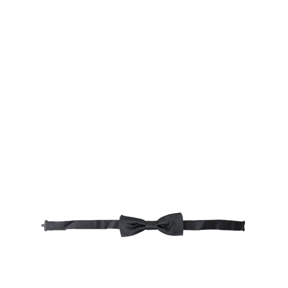 Dolce & Gabbana Elegante antraciet zijden vlinderdas Gray Heren