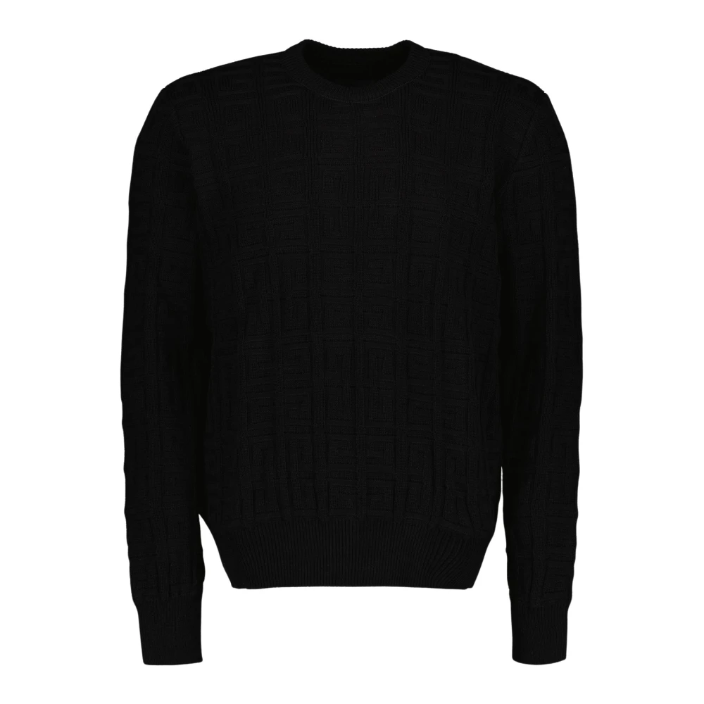 Givenchy 4G Collectie Zwarte Katoenen Trui Black Heren