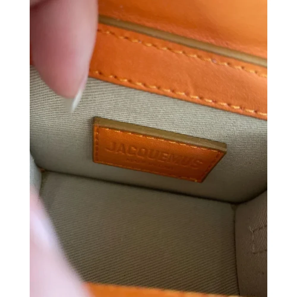Jacquemus Pre-owned Leather crossbody-bags Orange Dames