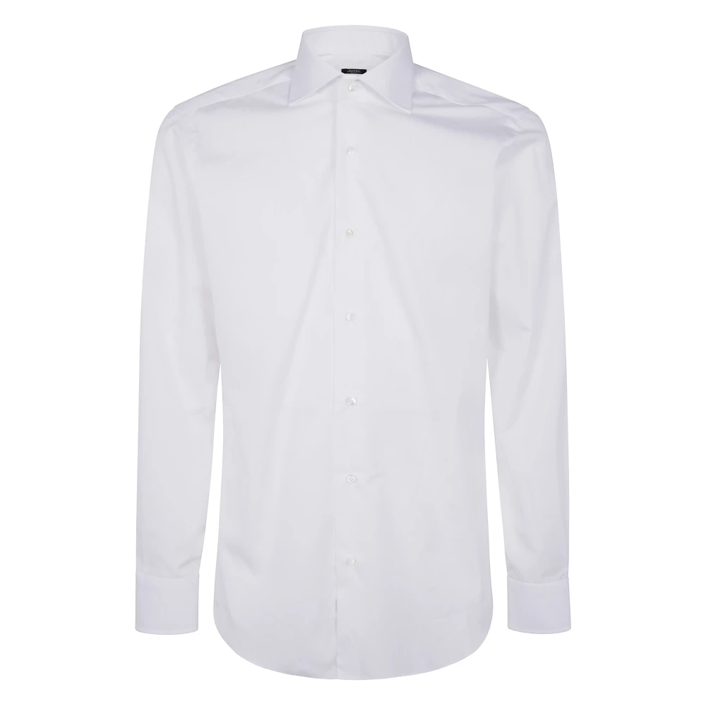 Barba Napoli Klassieke Popeline Overhemd White Heren