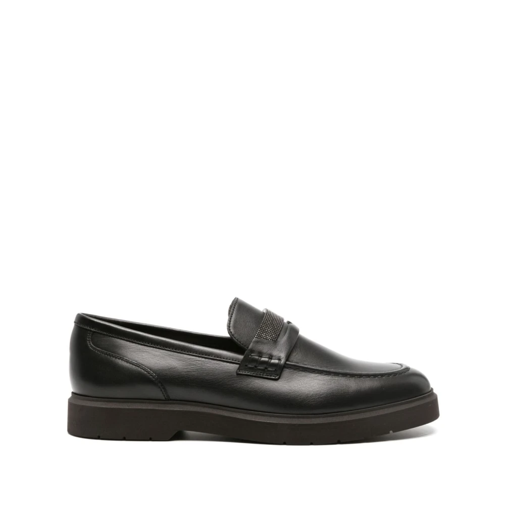 BRUNELLO CUCINELLI Zwarte platte schoenen voor dames Black Dames