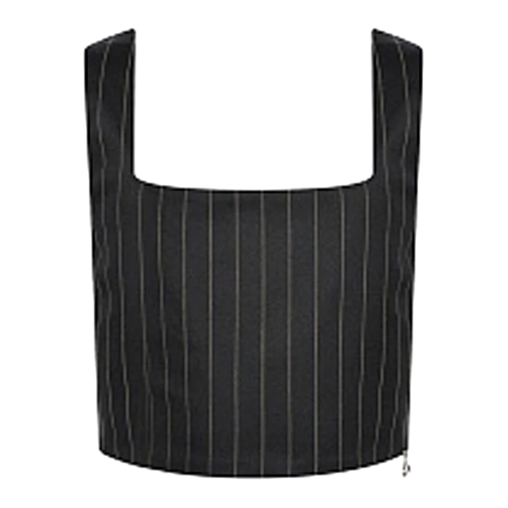 Patrizia Pepe Girls Black Top - Kids Sleeveless Tops - 16 Y - Kids