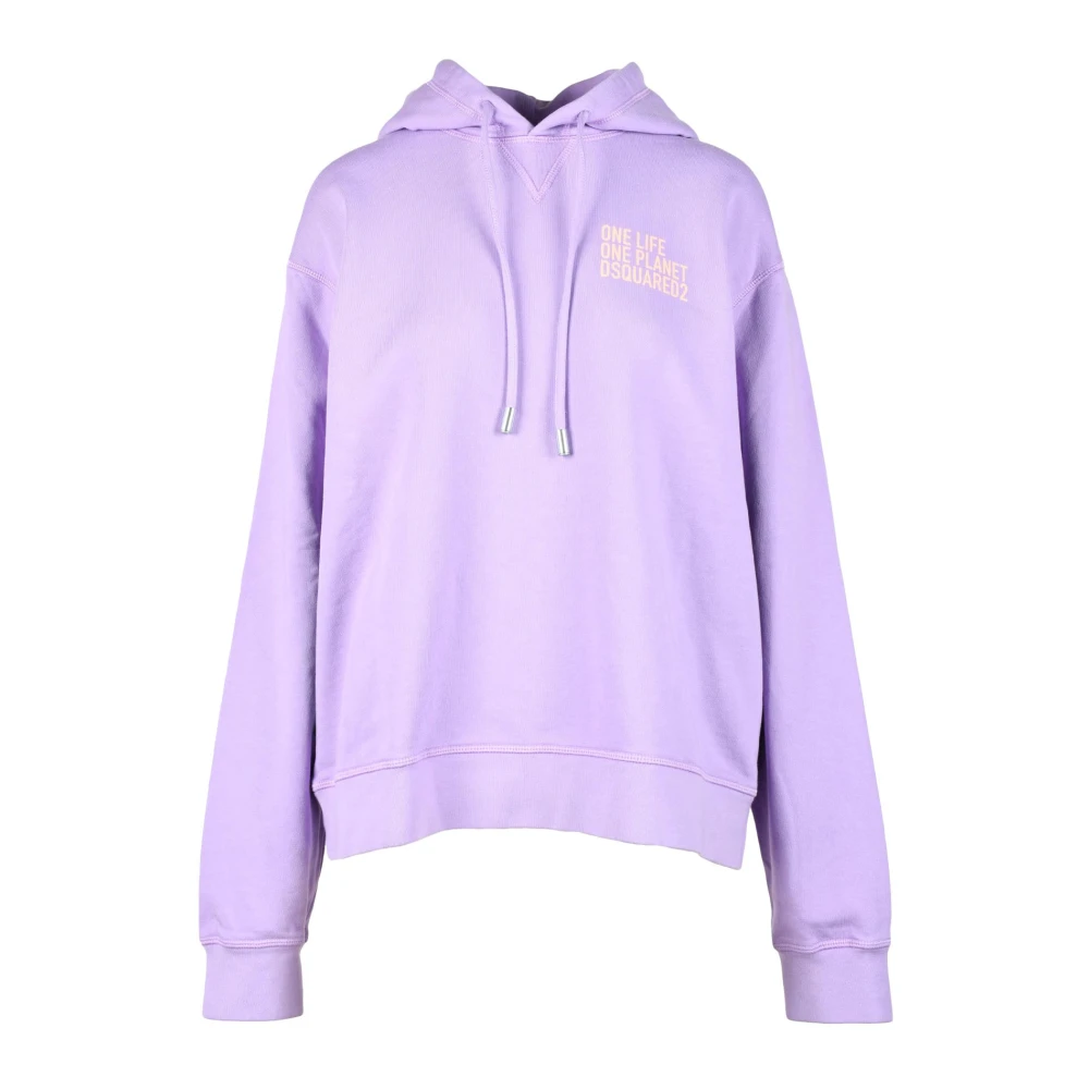 Dsquared2 Katoenen Gebreide Trui Purple Dames