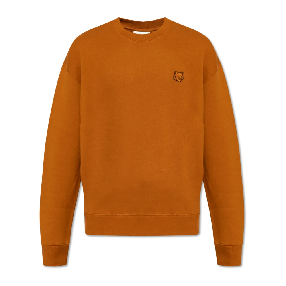 Maison Kitsuné Sweatshirt met logo Brown Heren