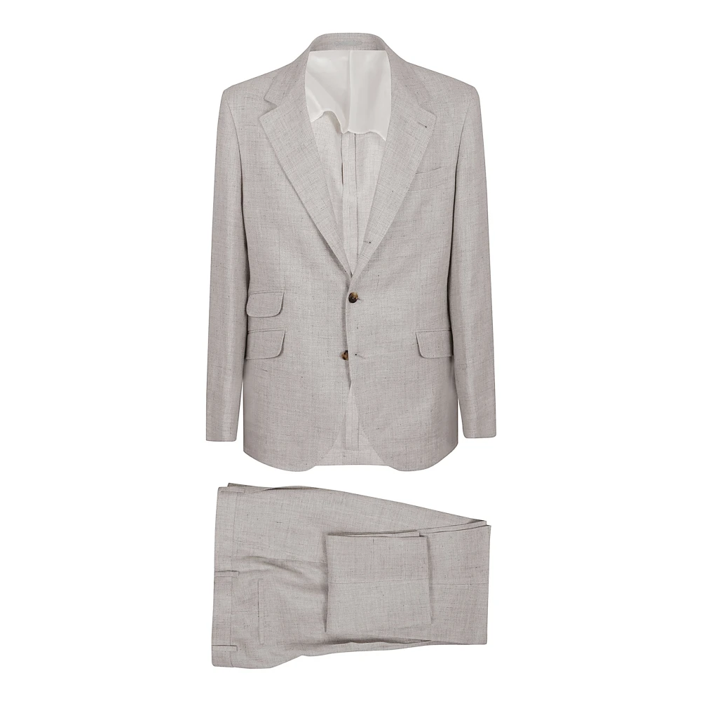 Suits > Suit Sets > Single Breasted Suits - - Brunello Cucinelli - Modalova