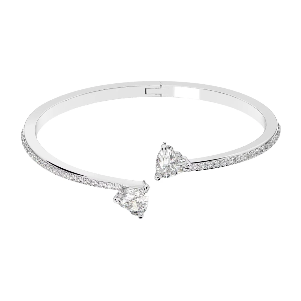 Swarovski - Damen Armreif Herz Weiß Rhodiniert Mesmera 5518814 - Accessories - Damen - Grau - S - Image 3