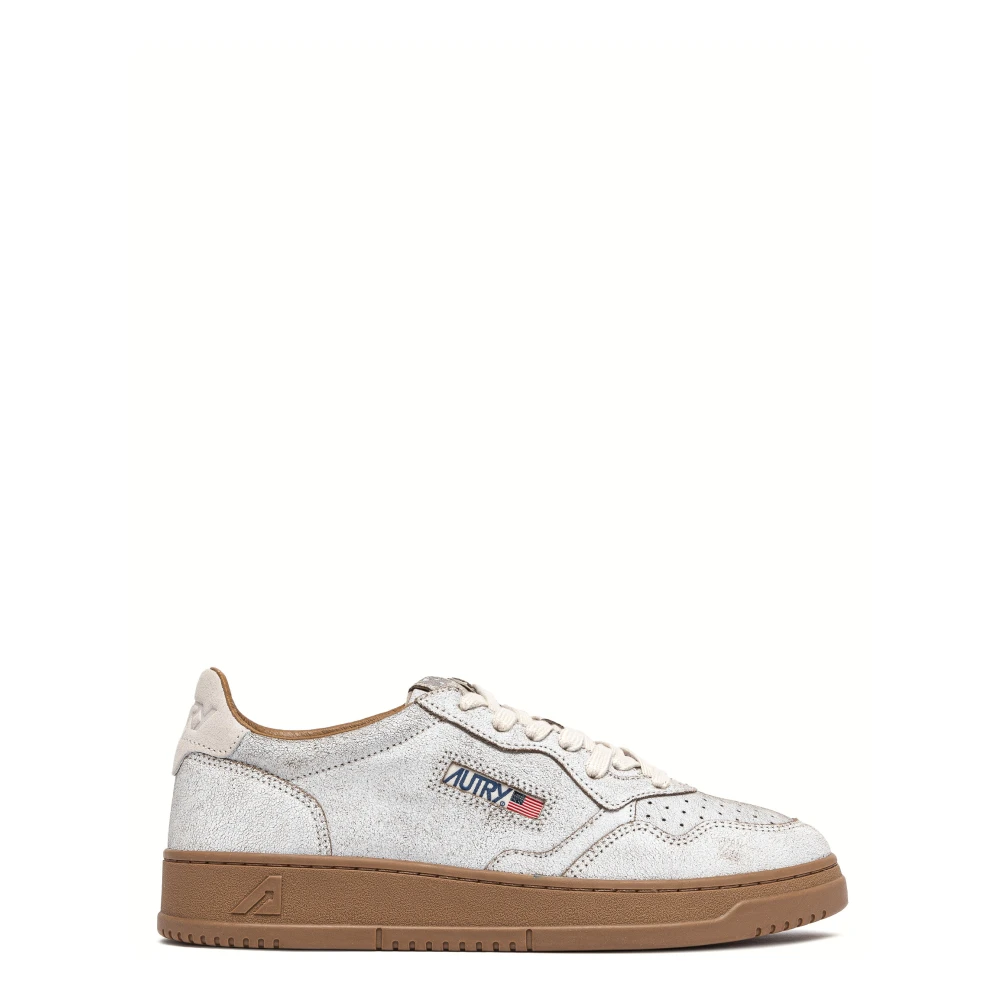 Autry Witte leren sneaker Heren Schoenen
