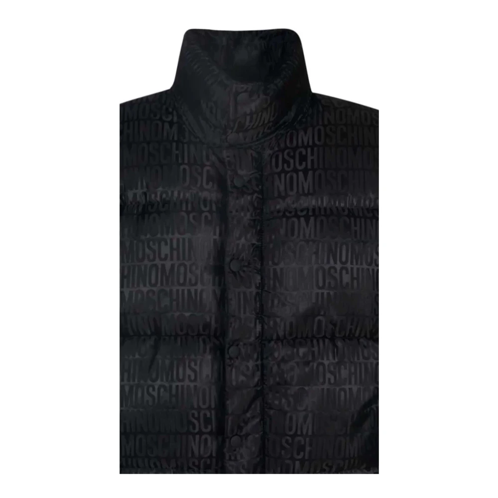 Moschino Gewatteerd Logo Vest Black Heren