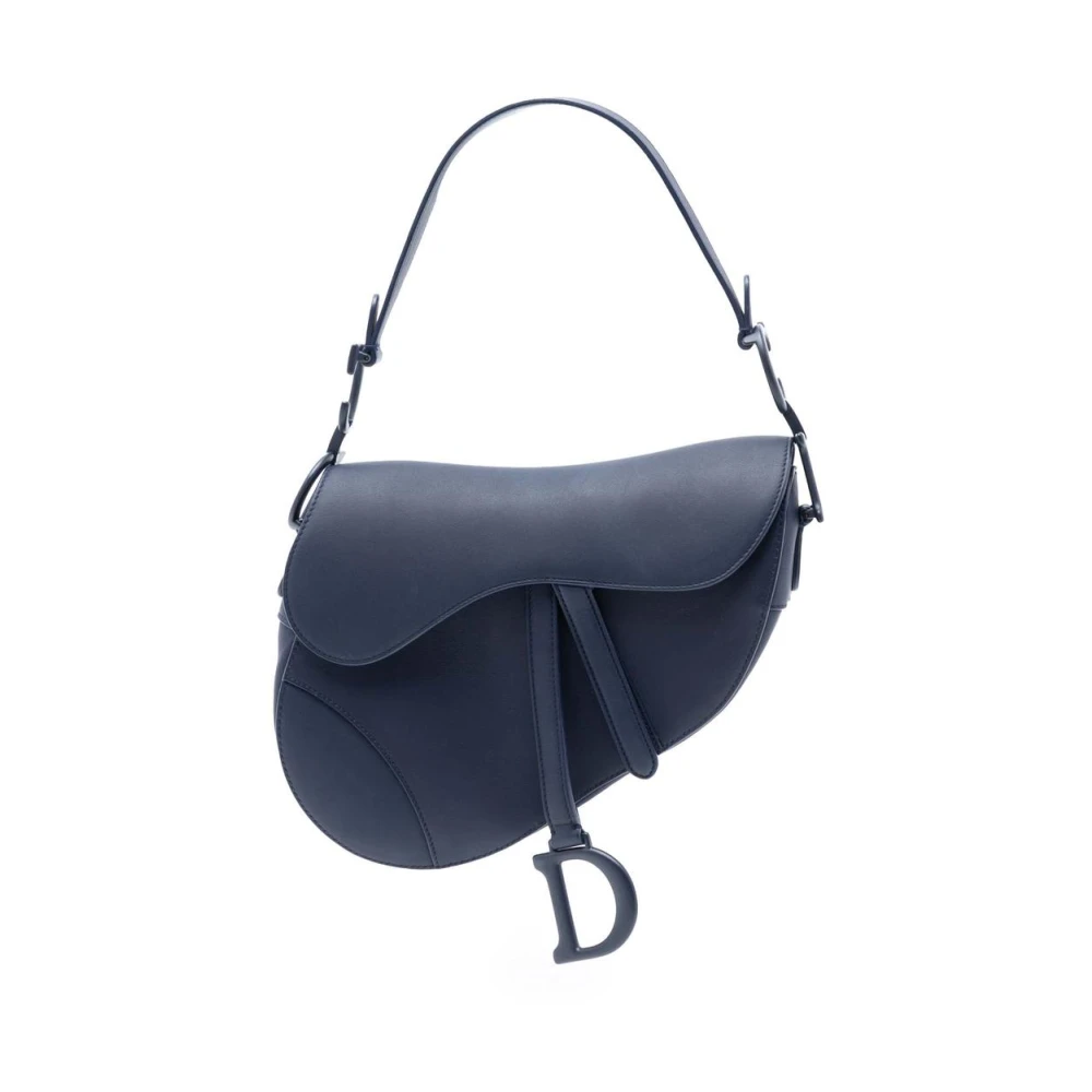 Dior Vintage Women's Blue Pre-Owned Saddle Bag