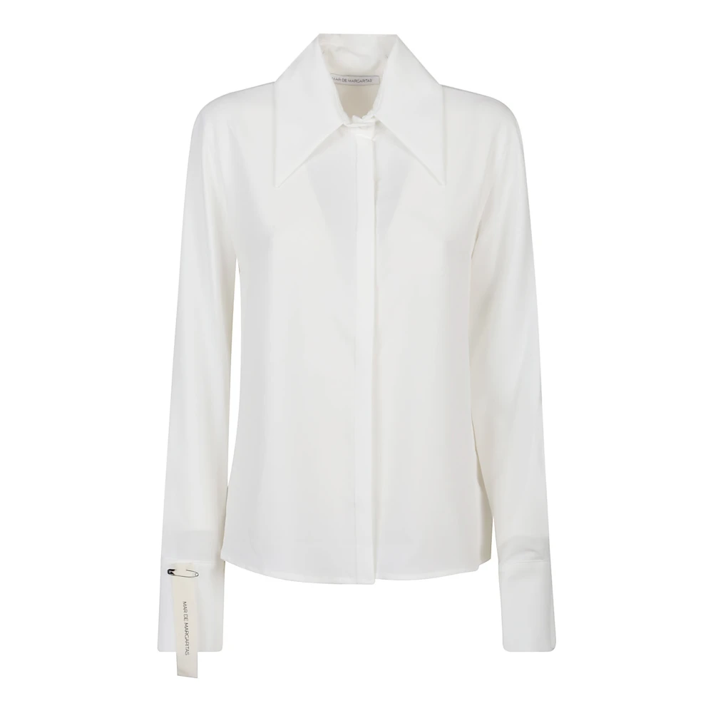 Mar De Margaritas Lange mouwen shirt in Penelope stijl White Dames
