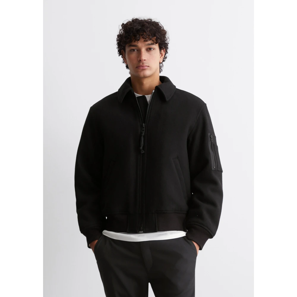 Marc O'Polo Wollen blouson regular Black Heren