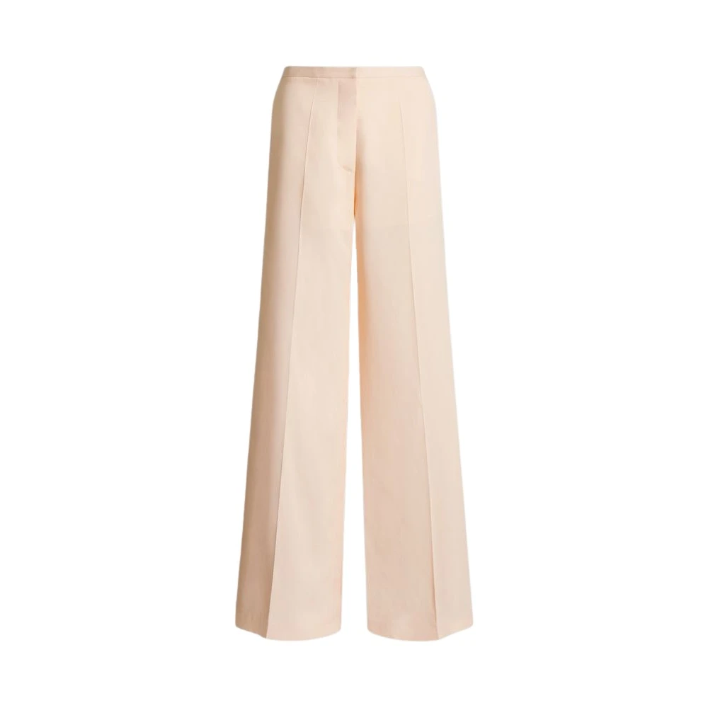 Alberta Ferretti Women's Pink Wide Trousers, L, Wide-Leg Trousers