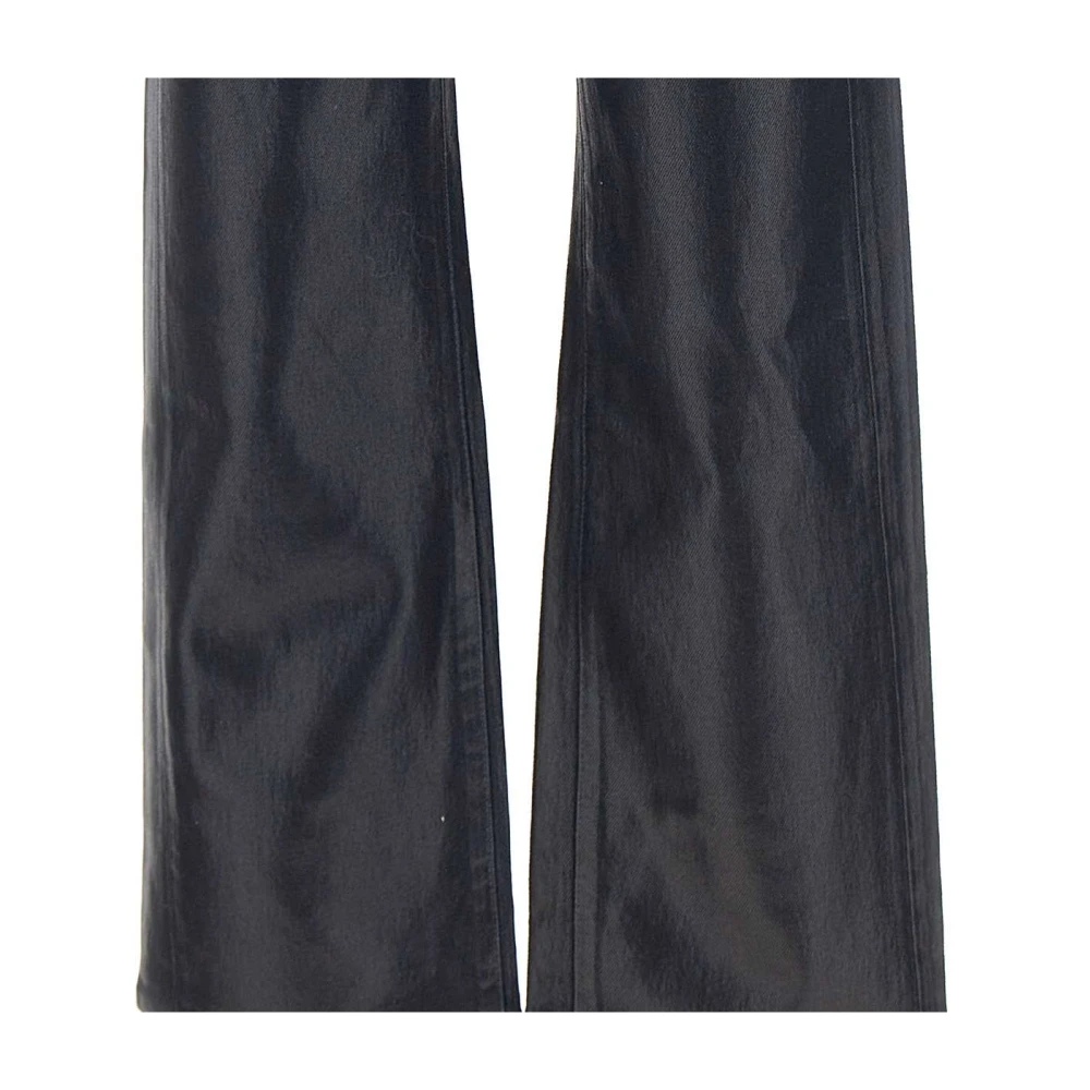7 For All Mankind Midnight Blue Coated Denim Straight Leg Jeans Blue Dames