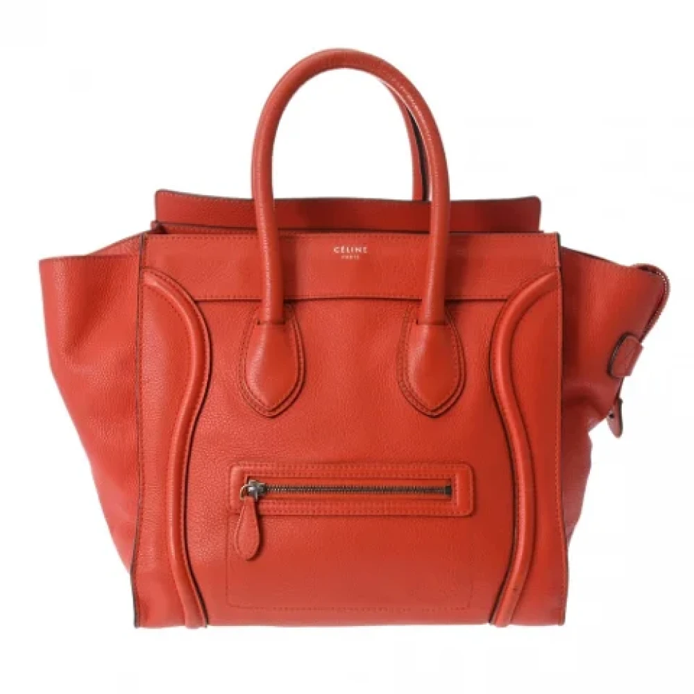 Celine Vintage Pre-owned Leather celine-bags Orange Dames