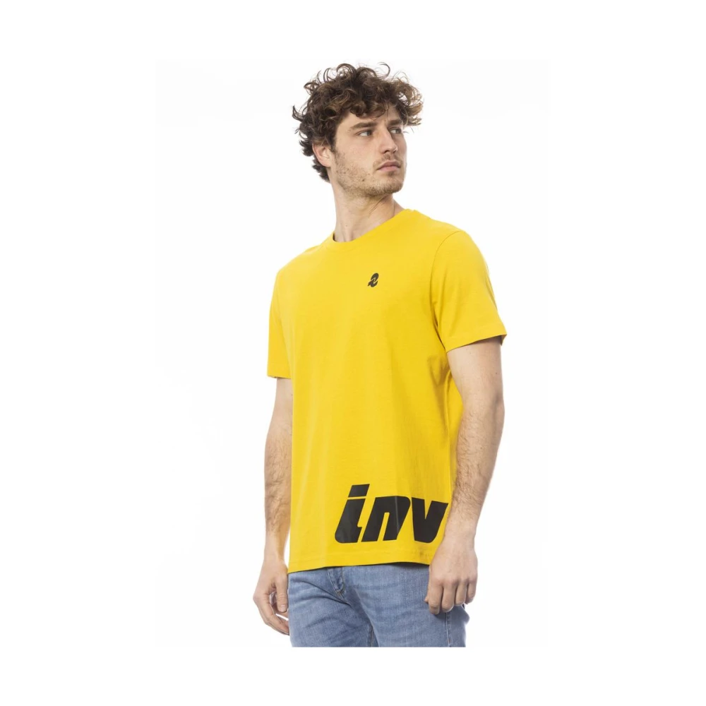 Invicta Logo Print Ronde Hals T-Shirt Yellow Heren