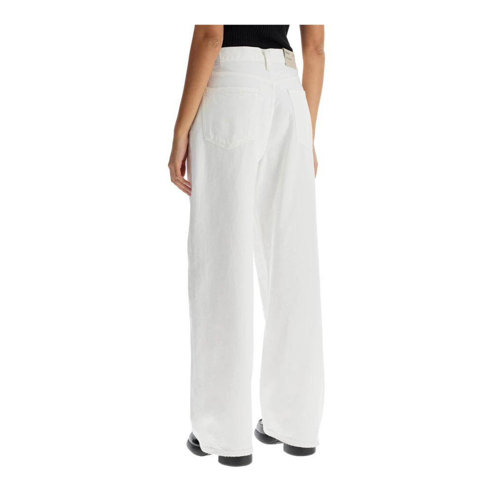 Agolde Geregenereerde katoenen Baggy Jeans White Dames
