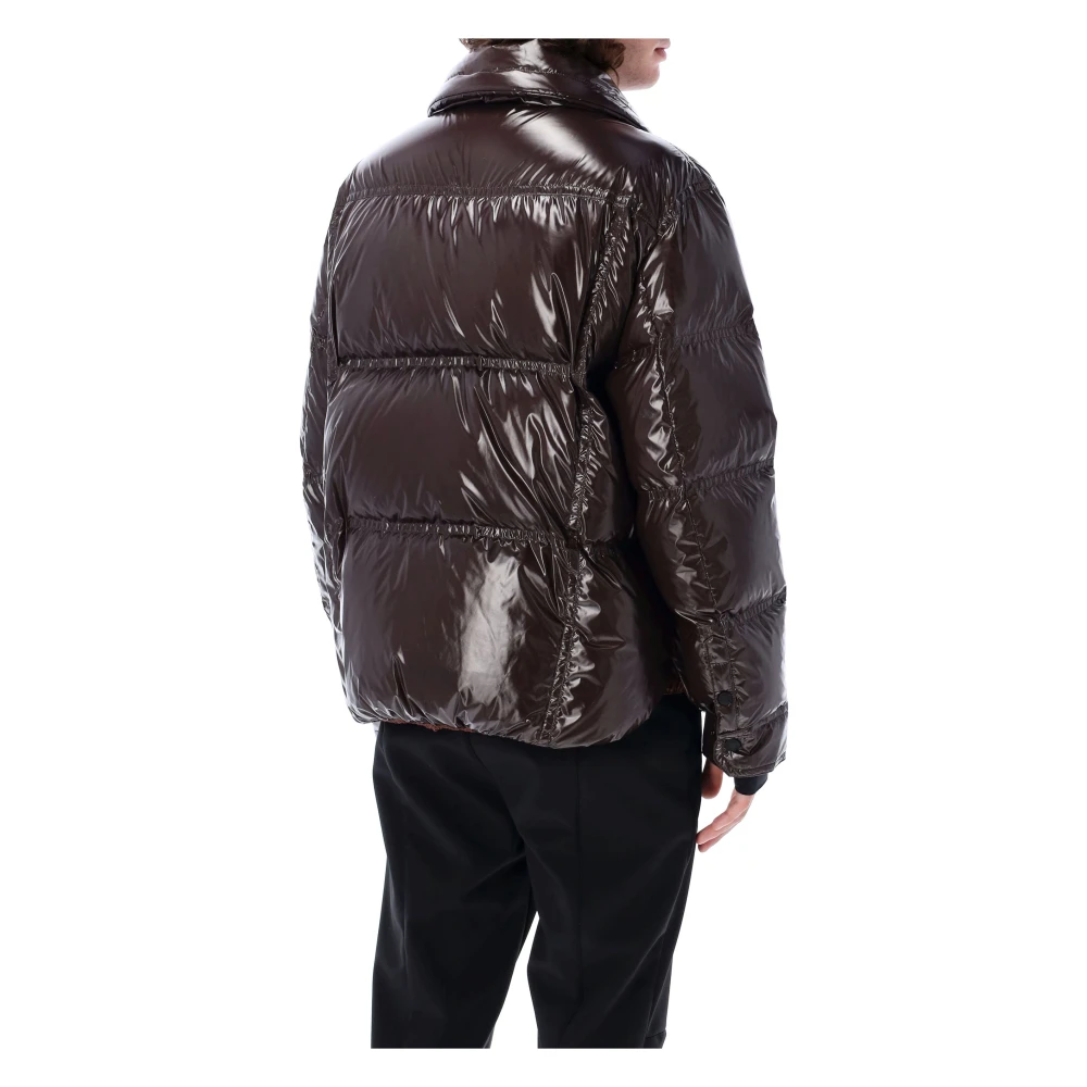Moncler Bruine Korte Donsjas Buitenkleding Brown Heren