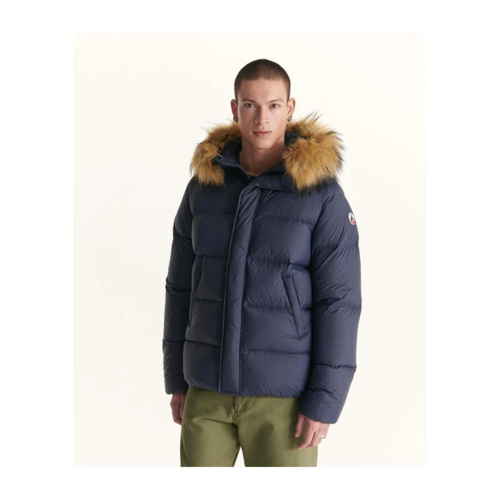 Jott Prestige 2.0 Winterjas Met Capuchon Patch Logo Blue Heren