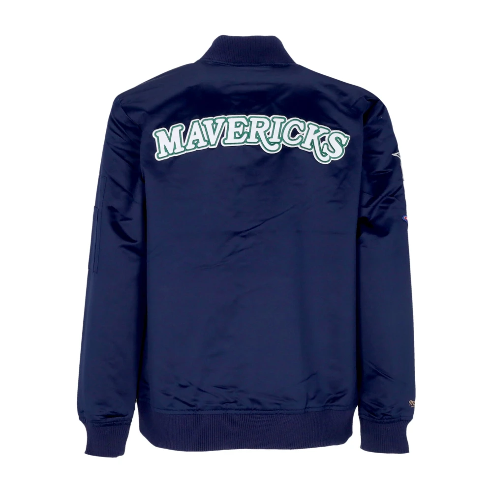 Mitchell & Ness Dallas Mavericks Lichtgewicht Satijnen Bomberjack Blue Heren