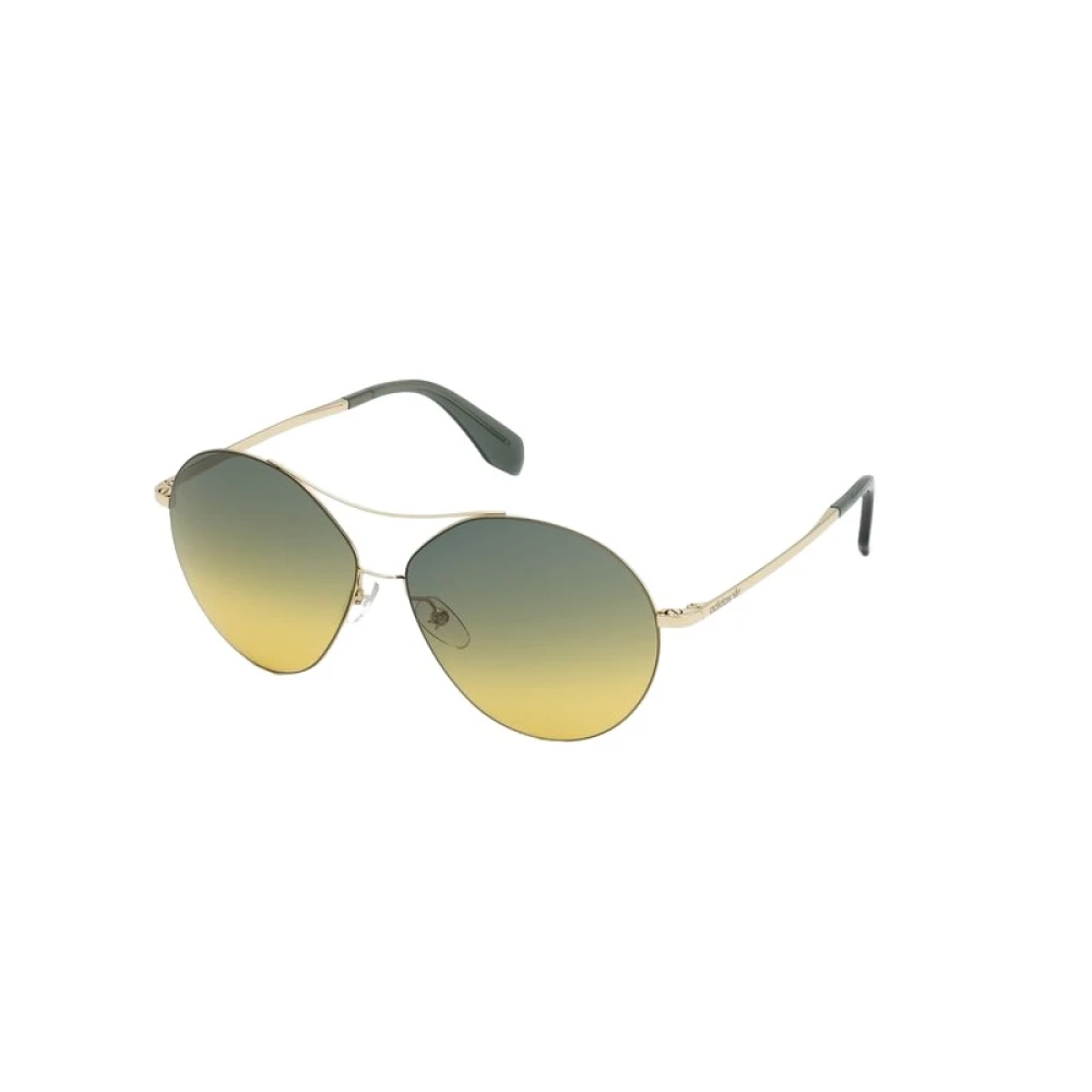 Adidas Originals Solglasögon med snygg Dorado-ram och degraderande gröna linser Yellow, Dam