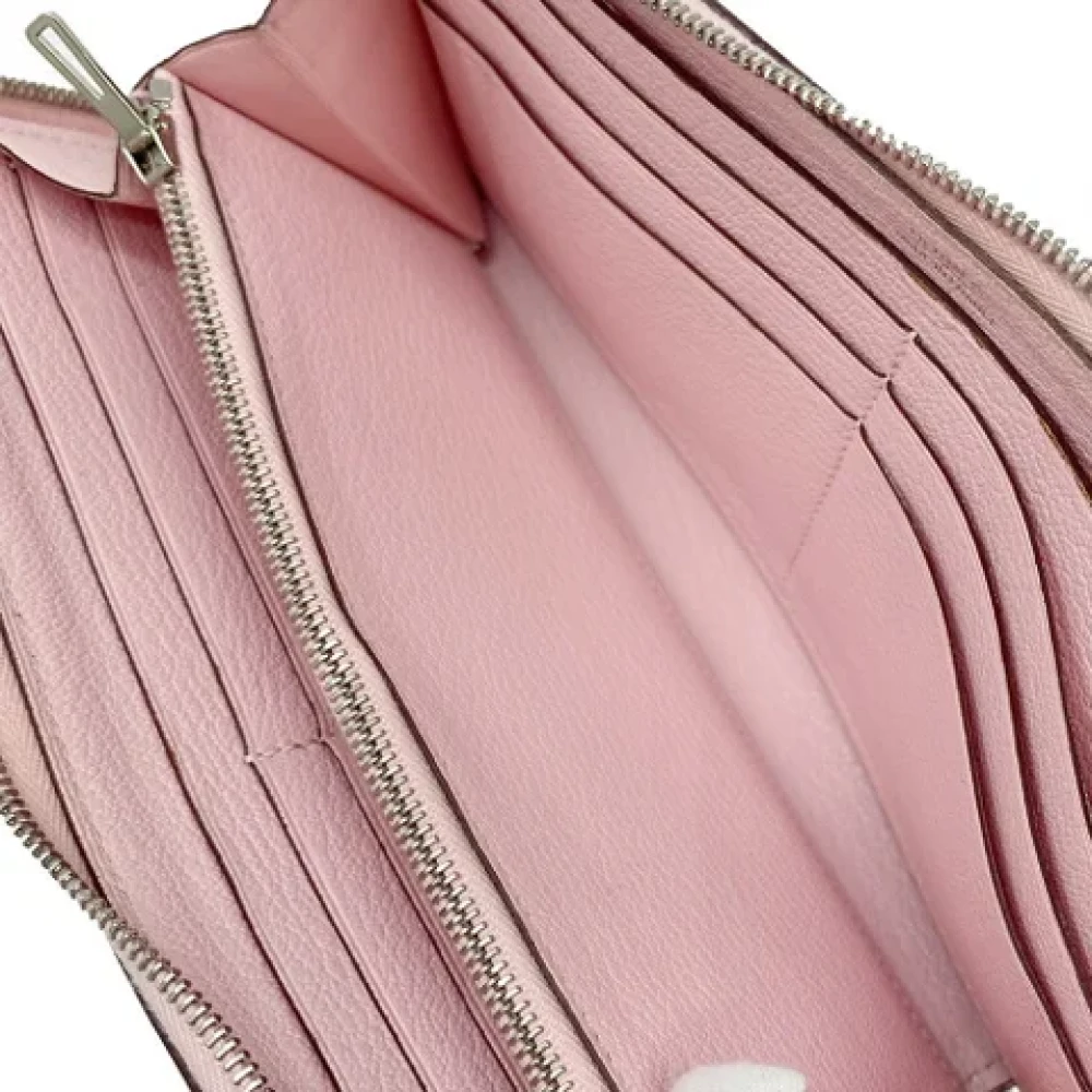 Hermès Vintage Pre-owned Canvas wallets Pink Dames