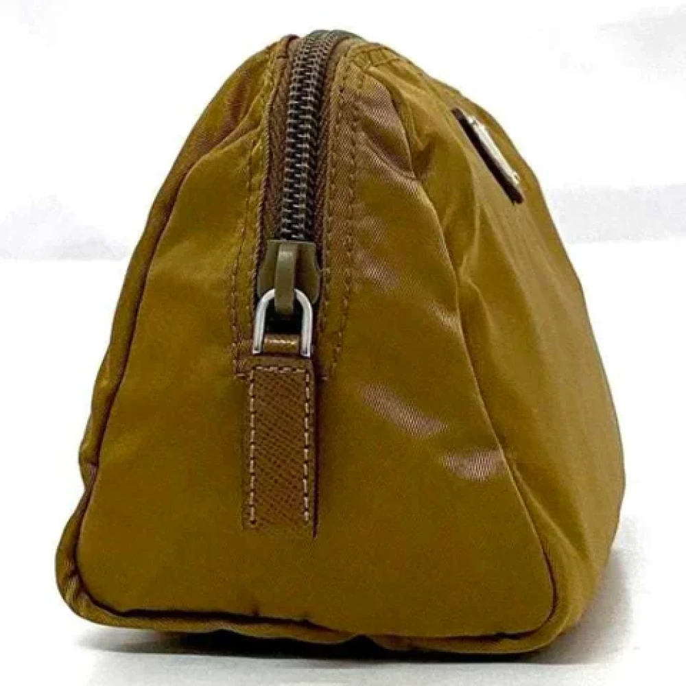Prada Vintage Pre-owned Nylon prada-bags Beige Dames