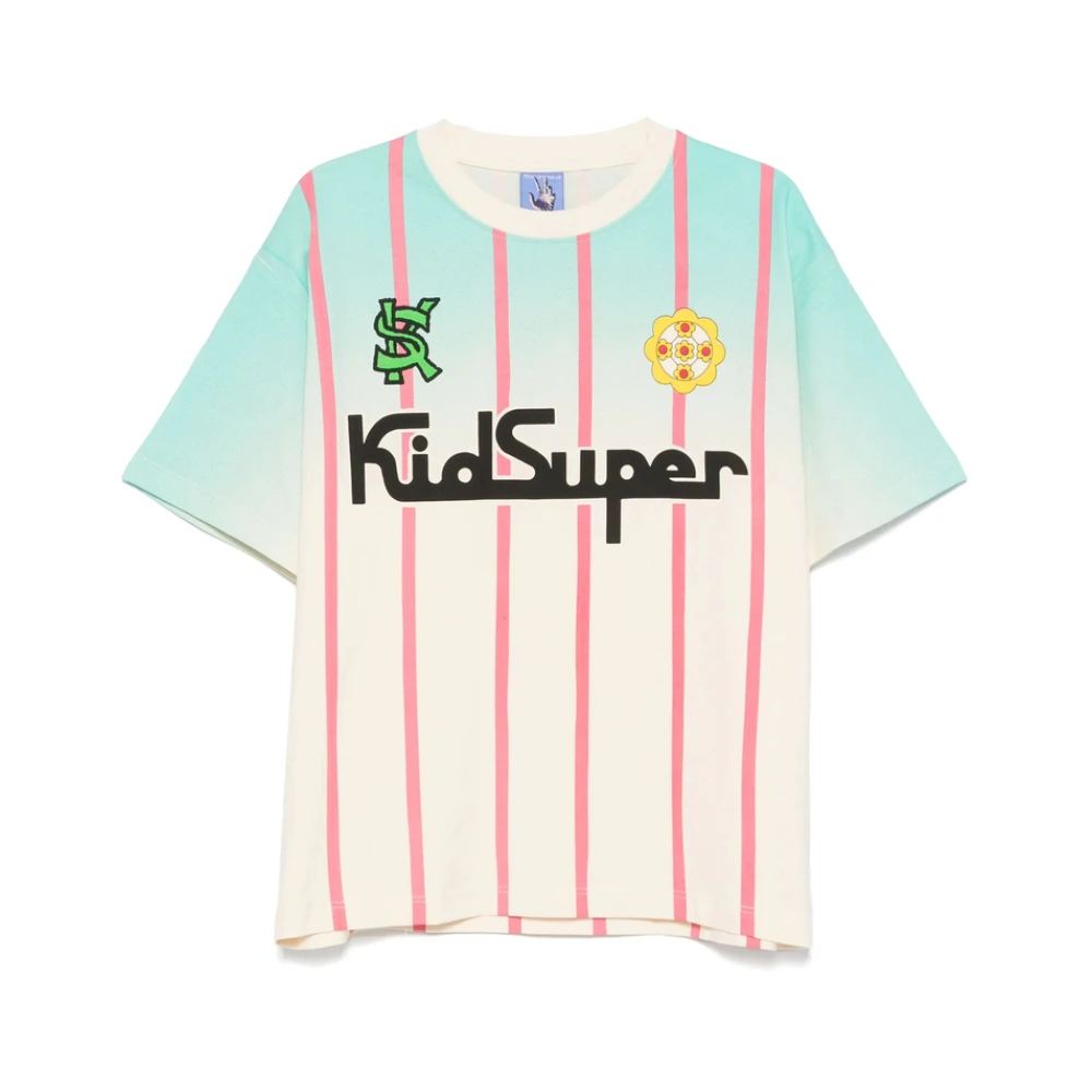 KidSuper Studios Beige Logo Print Crew Neck T-shirt Multicolor Heren