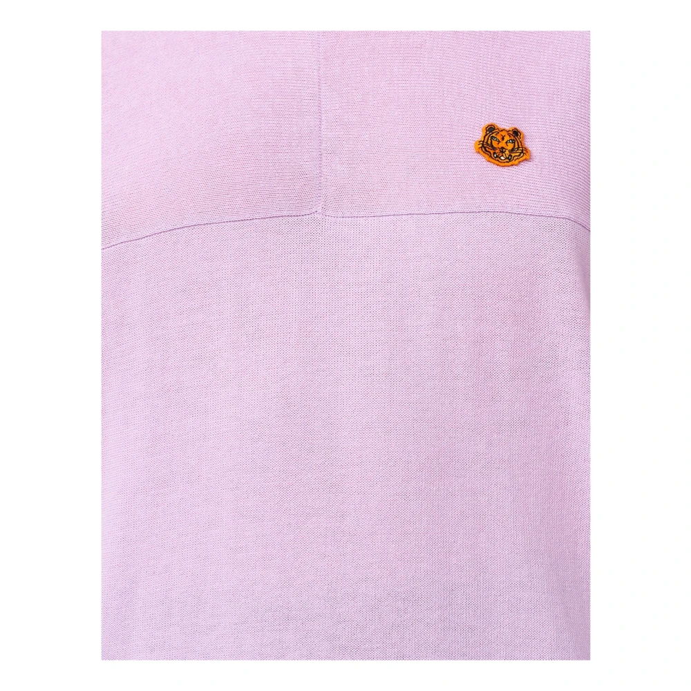 Kenzo Logo Tiger Patch Sweater Pink Dames