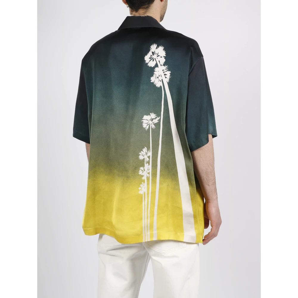 Jil Sander Degradè Palmboomprint Shirt Multicolor Heren
