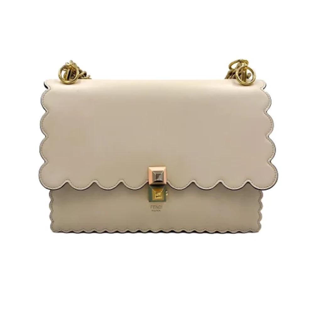Fendi Vintage Pre-owned Leather fendi-bags Beige Dames