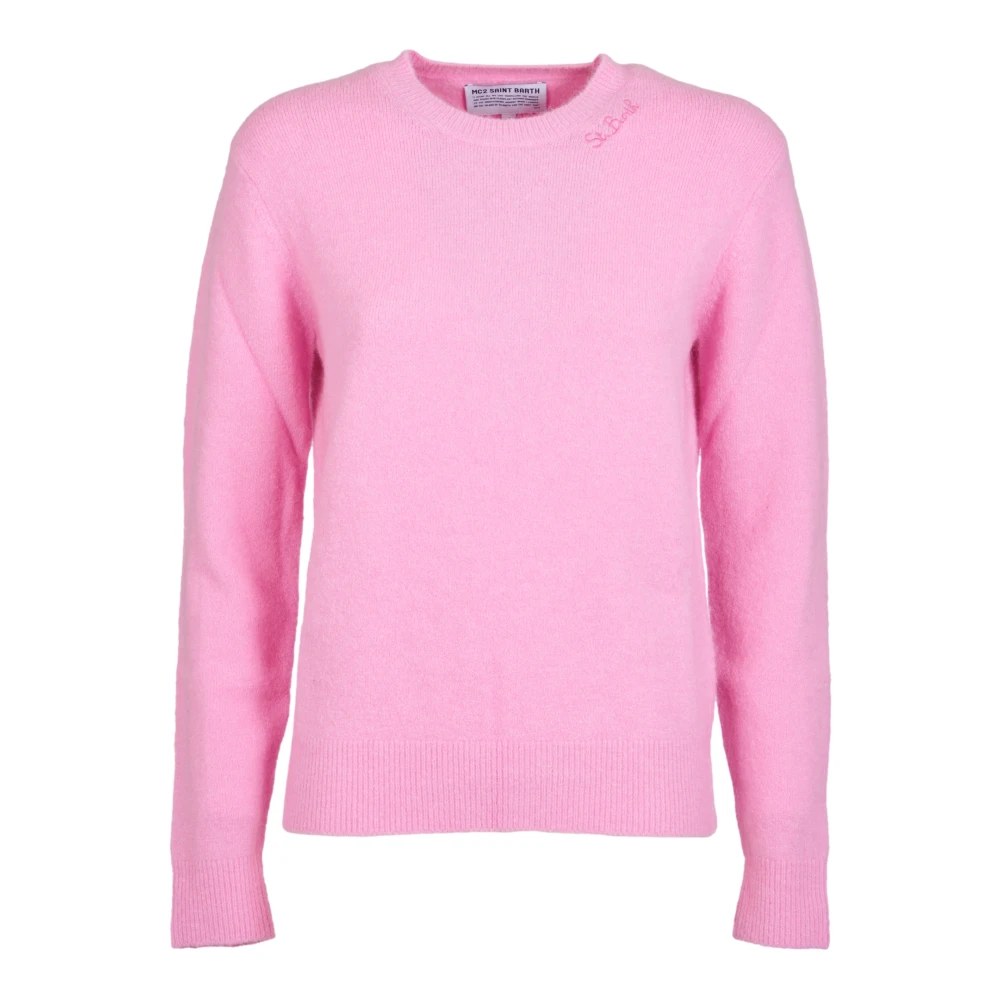 Saint Barth Stijlvolle Girocollo Sweaters Pink Dames