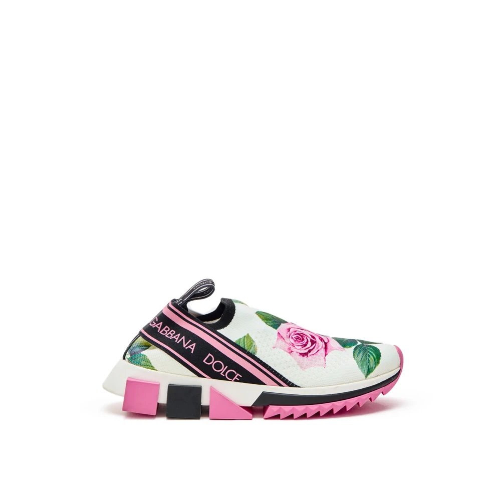 Dolce & Gabbana Donna Rosa Sorrento Slip-On Print Sneaker
