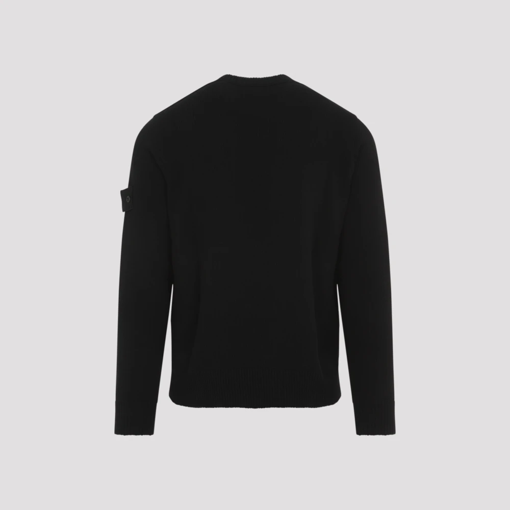 Stone Island Zwarte Sweater Aw24 Herenmode Black Heren