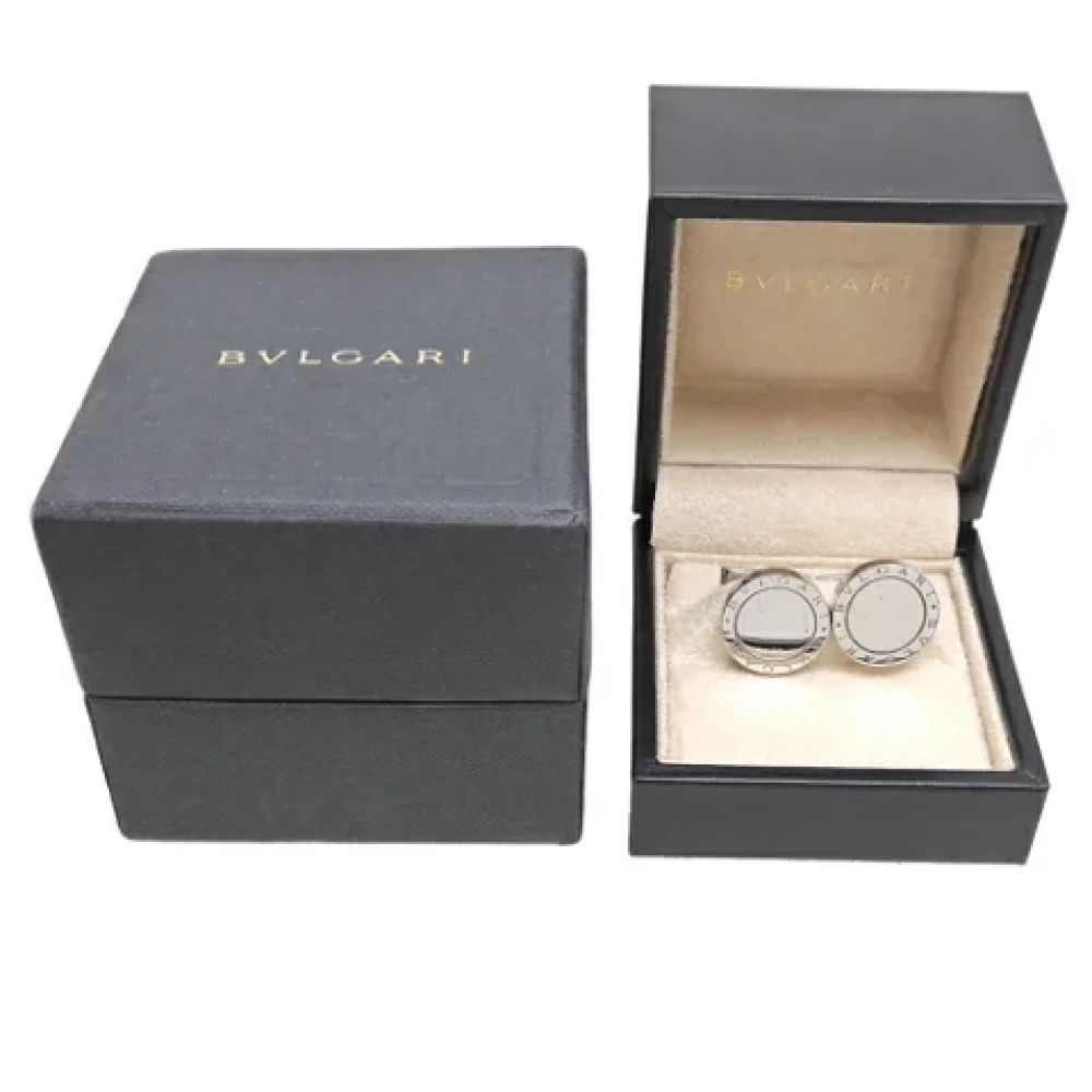 Bvlgari Vintage Pre-owned Fabric home-office Gray Heren