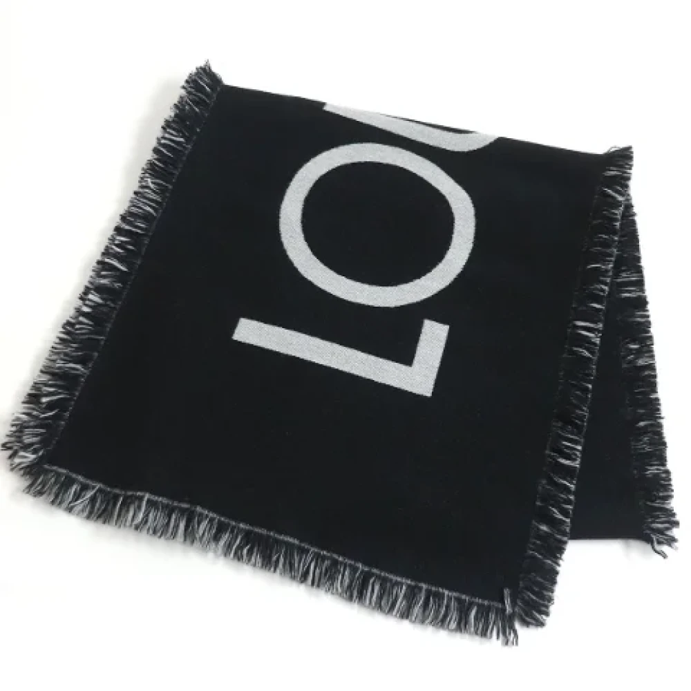 Louis Vuitton Vintage Pre-owned Fabric scarves Black Dames