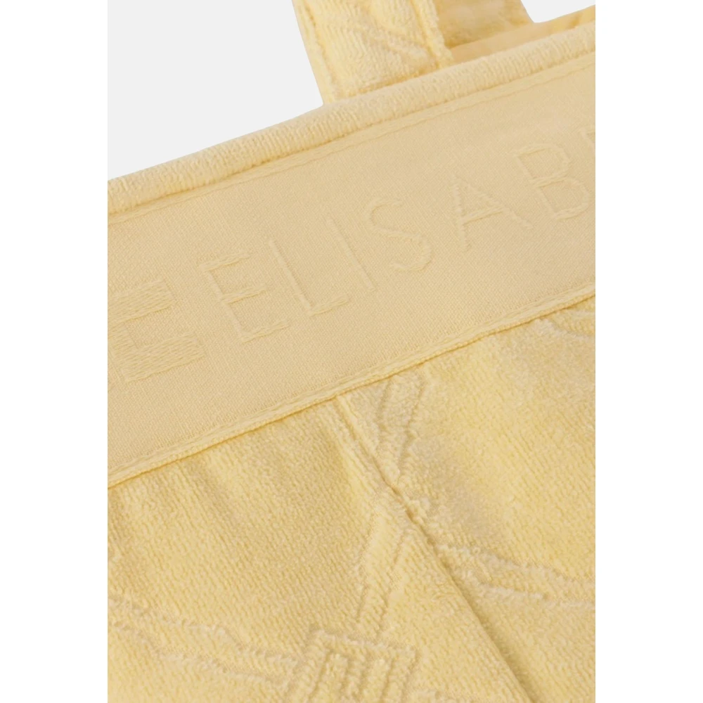 Elisabetta Franchi Lemonade Strandtas met Jacquard Ontwerp Yellow Dames