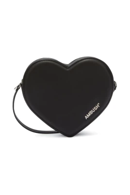 Svart Flat Heart Crossbody