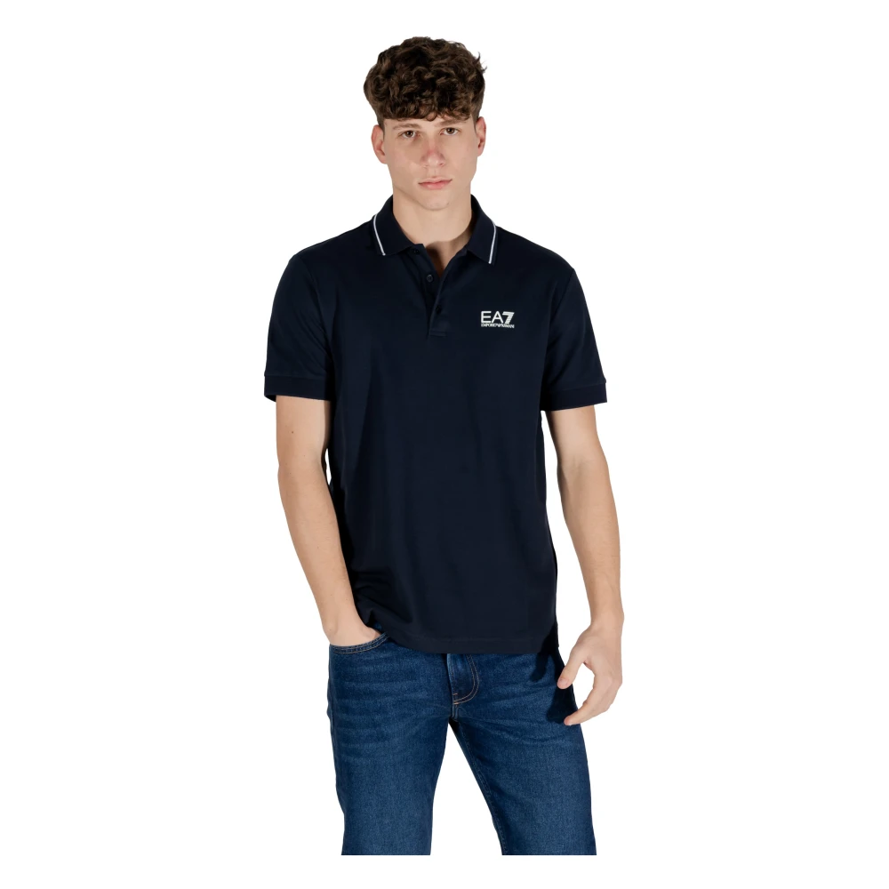 Emporio Armani EA7 Korte Mouw Polo Lente Zomer Collectie Blue Heren