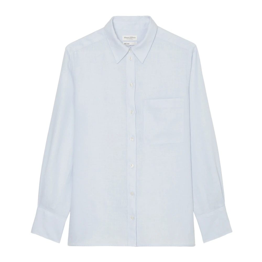 Marc O'Polo Linnen blouse regular Blue Dames