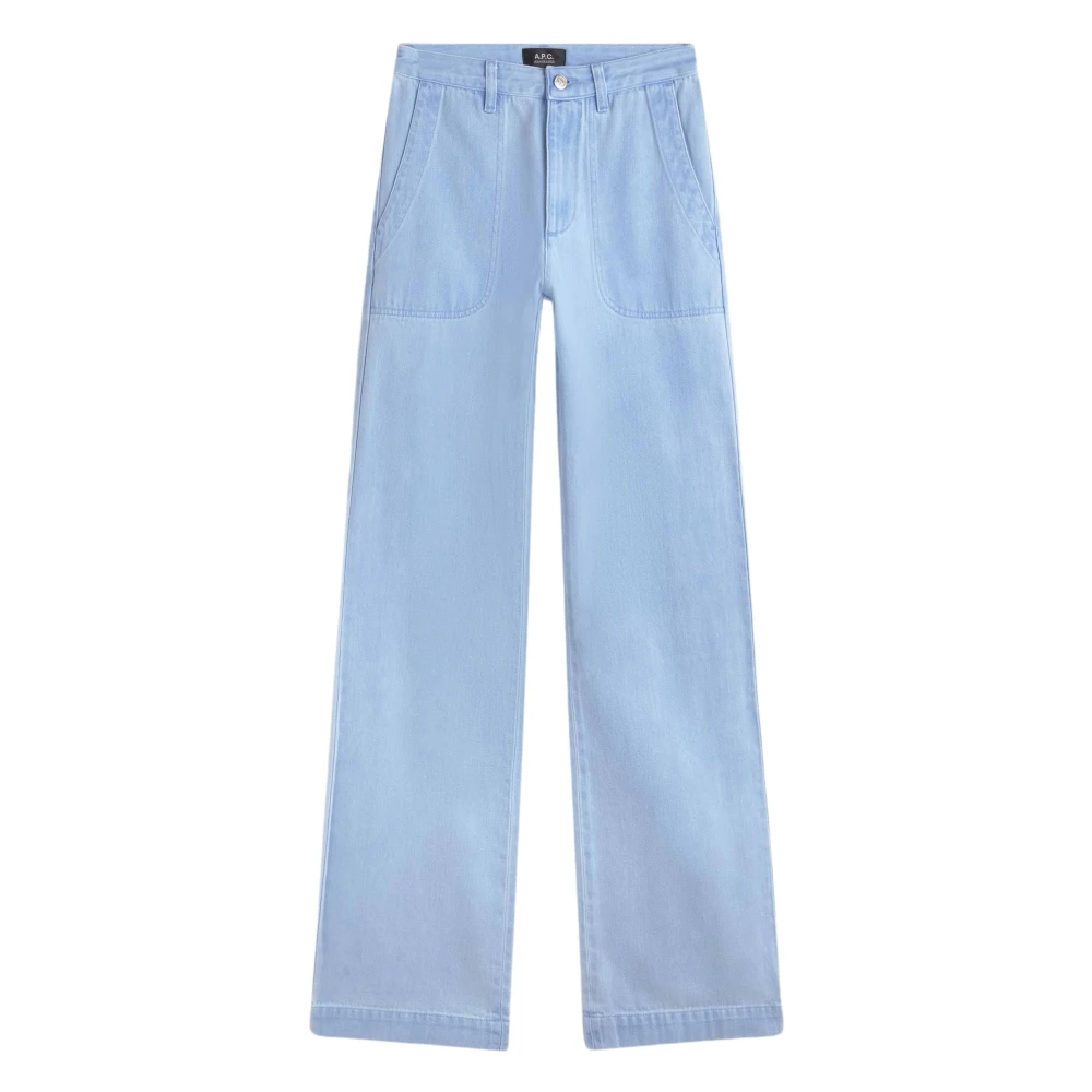 A.p.c. Klassieke Straight Cut High Waist Jeans Blue Dames