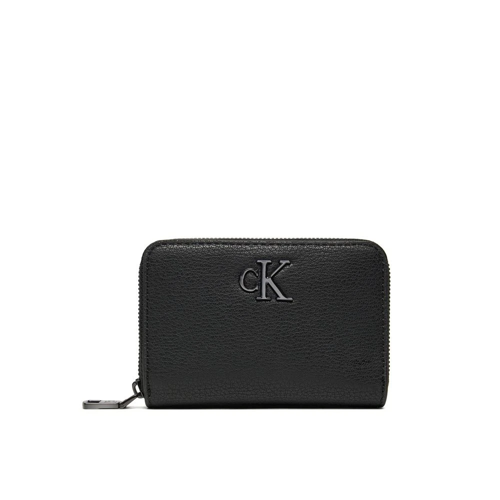 Calvin Klein Zwarte gerecyclede polyester portemonnee Black Dames